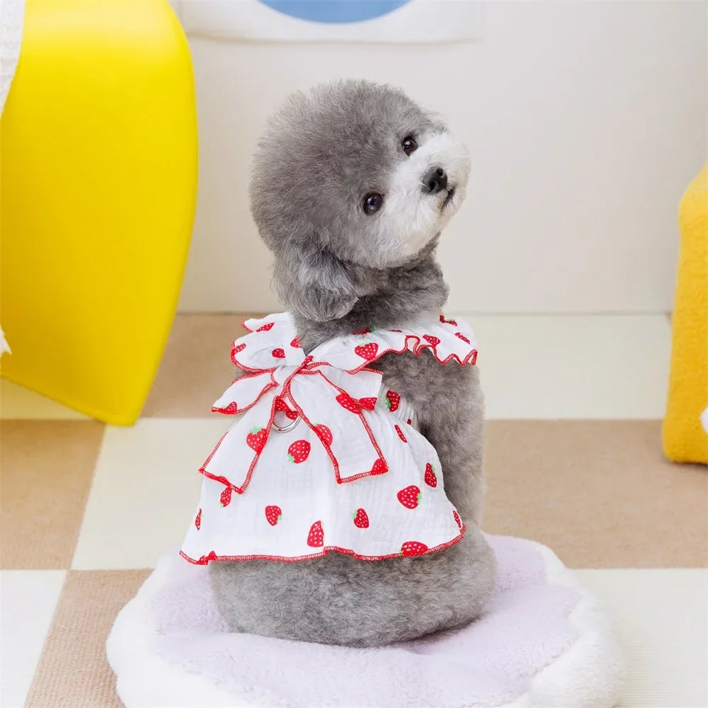 Strawberry Pattern Summer Dress for Dog