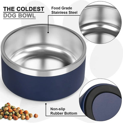 Stainless Steel Round Dogl Cat Bowl