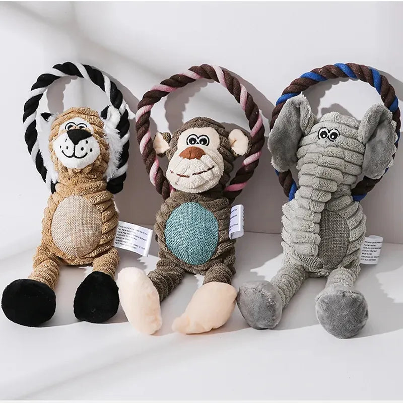 Dog Plush Toys Pet Squeaky Animal Toy