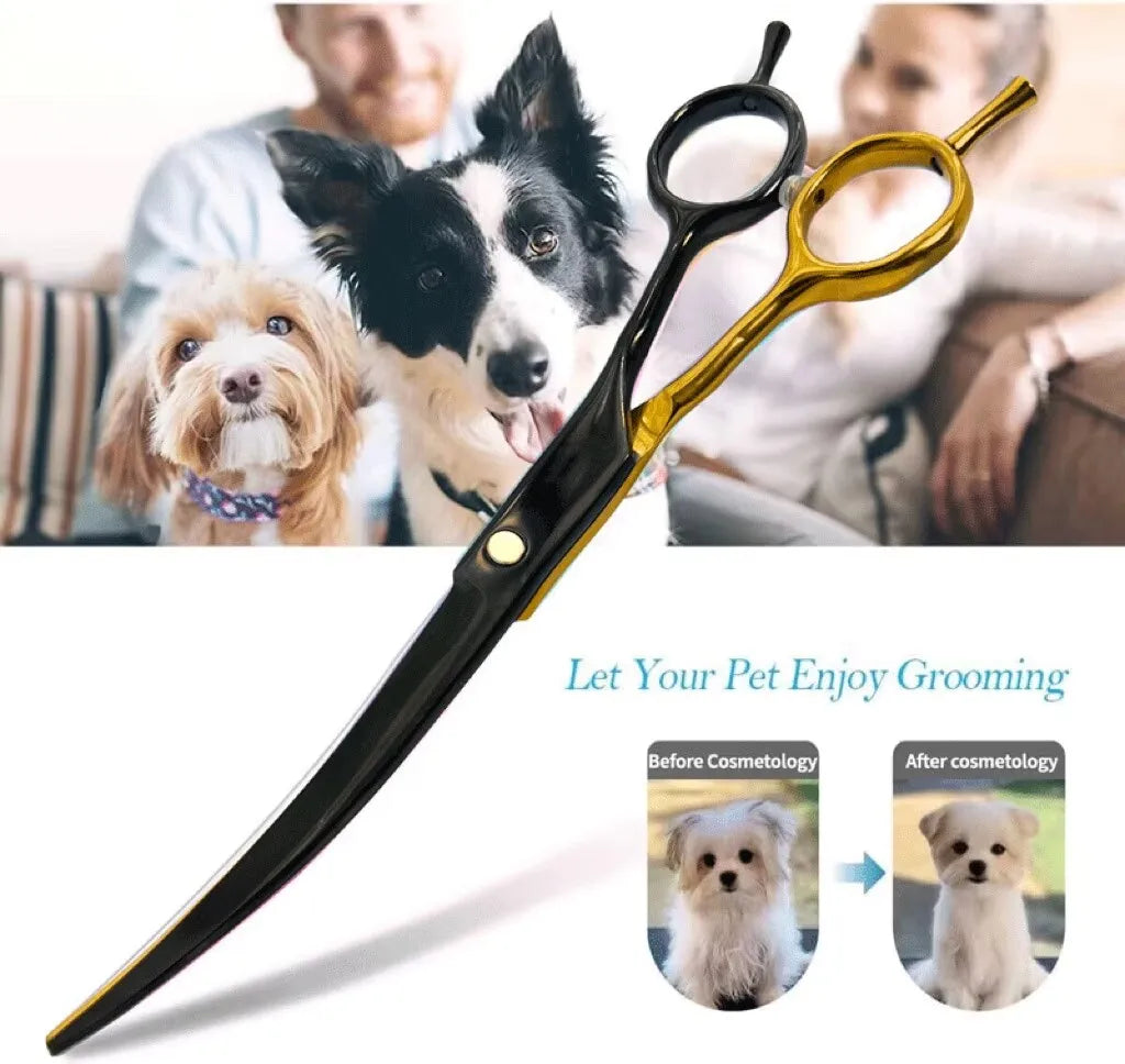 Curved Scissors For Dog Grooming