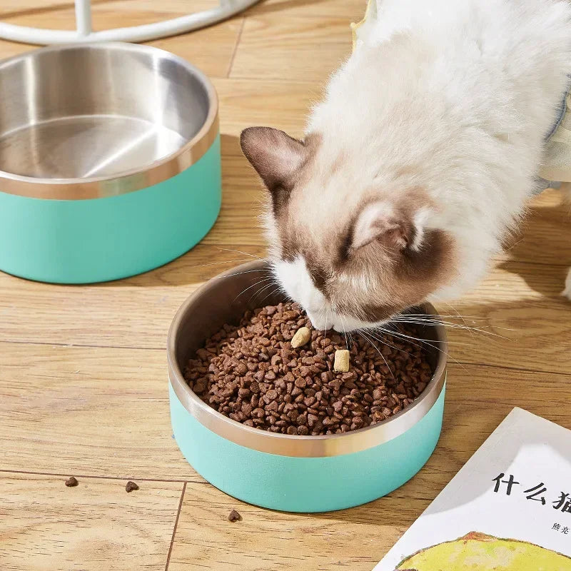 Stainless Steel Round Dogl Cat Bowl