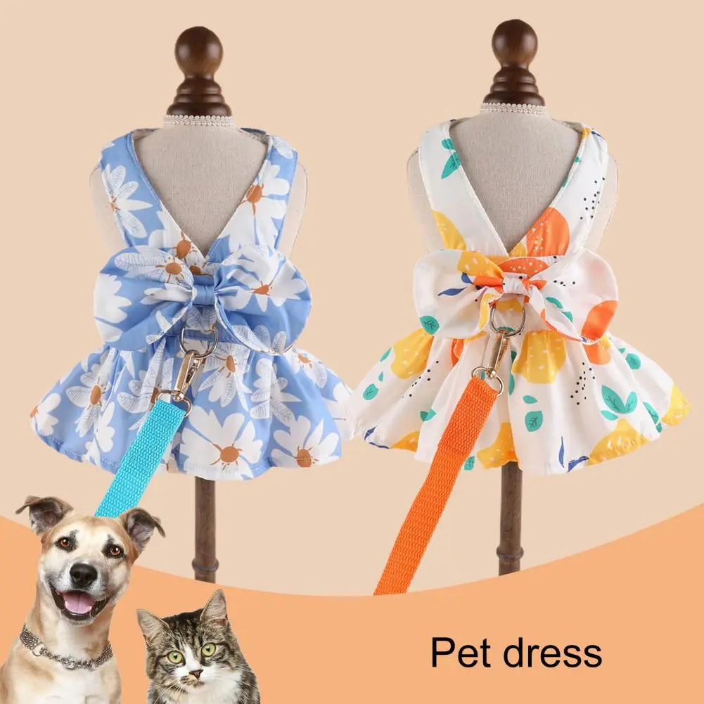 Cute Dog Dress Summer Outdoor